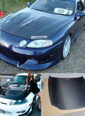 适用于丰田飞狮子碳纤维机盖引擎盖Soarer改装开孔发动机头盖包围