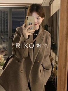 外套女春秋新款 RIXO EXIT法式 毛呢西装 小个子高级感气质休闲上衣