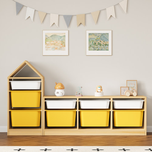 儿童玩具收纳架客厅落地实木多层置物架宝宝玩具收纳大容量整理柜