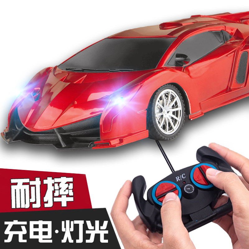 遥控汽车四驱儿童手柄赛车高速漂移男孩耐摔玩具车跑车可充电新款