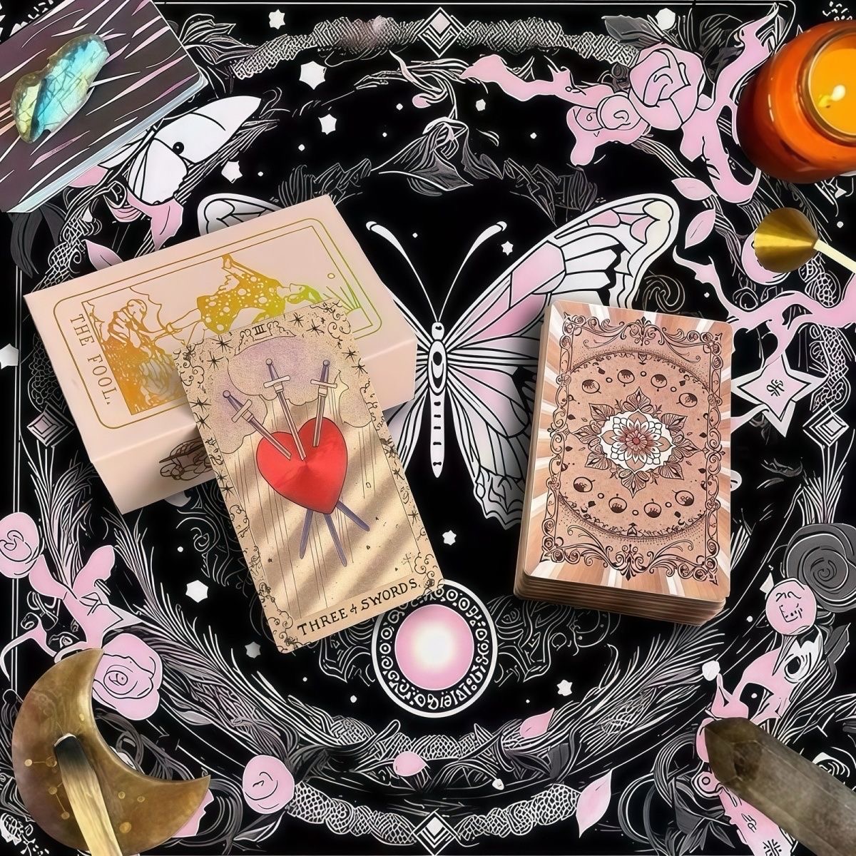 正版经典普及韦特塔罗牌tarot镭射防水全套典藏PVC桌游卡牌初学者