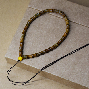 把件绳子高端手腕绳绿檀木简约复古手工DIY配件玉石挂绳防失手绳