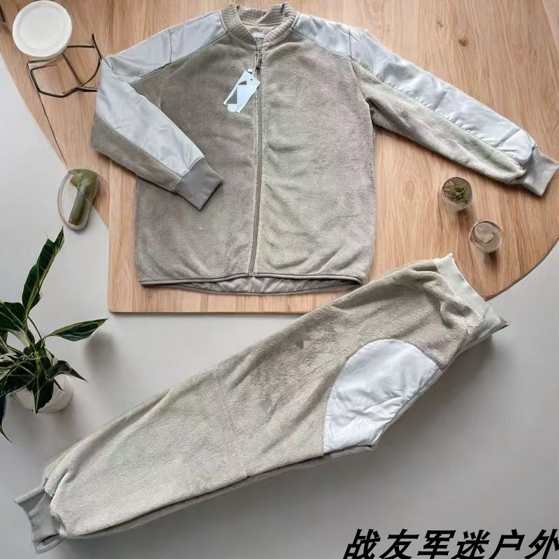 正品轻质土黄色19边巡绒衣绒裤