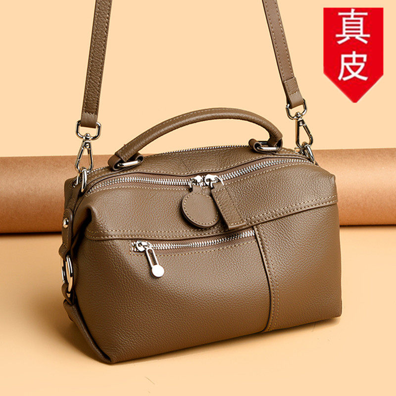 真皮手提包包女士2025新款秋冬植鞣皮大容量波士顿包高级感斜挎包,箱包皮具/热销女包/男包,通用款女包,淘宝优惠券,粉丝福利购,淘宝优惠卷