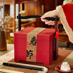2026马年新年高端中式礼盒包装国风烘焙饼干糖果双层送人礼品盒空