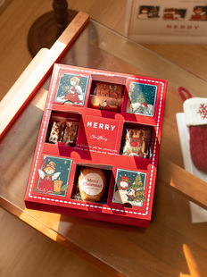 圣诞包装 盒惊喜盲盒曲奇饼干雪花酥糖果礼盒奶枣奶糕手提盒洞洞乐