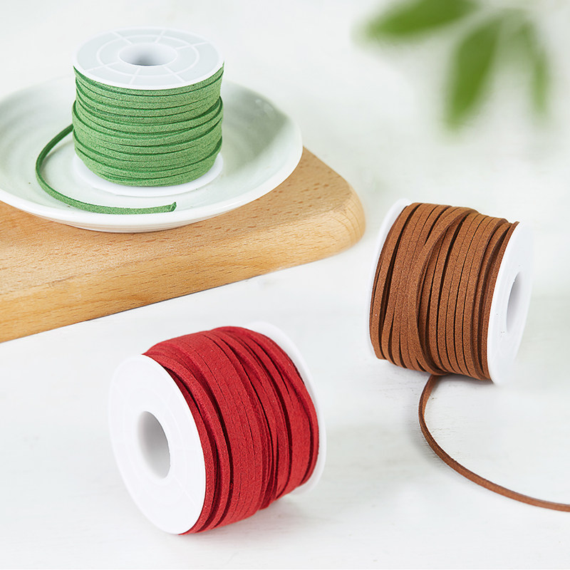 绒皮绳雪媚娘蛋糕包装盒装饰绿豆糕青团雪花酥糖果饼干吊牌挂牌绳