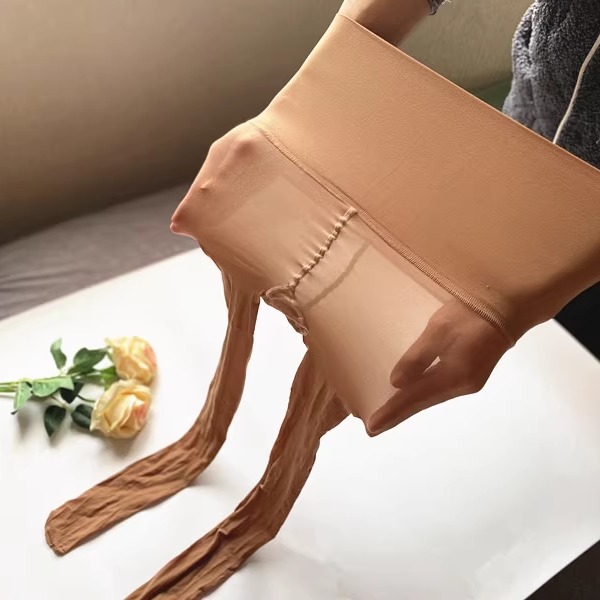 欧美无痕超高腰收腹抹胸款高弹力哑光细腻超薄天鹅绒高透明连裤袜