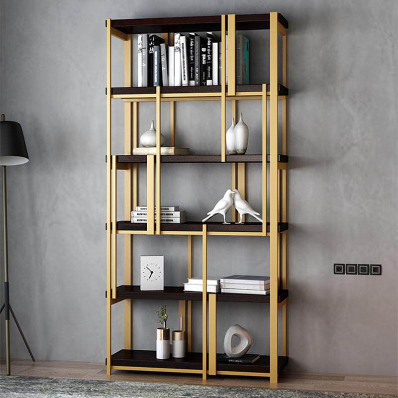 北欧客厅铁艺置物架实用书本室展示隔断屏风创意书房书架