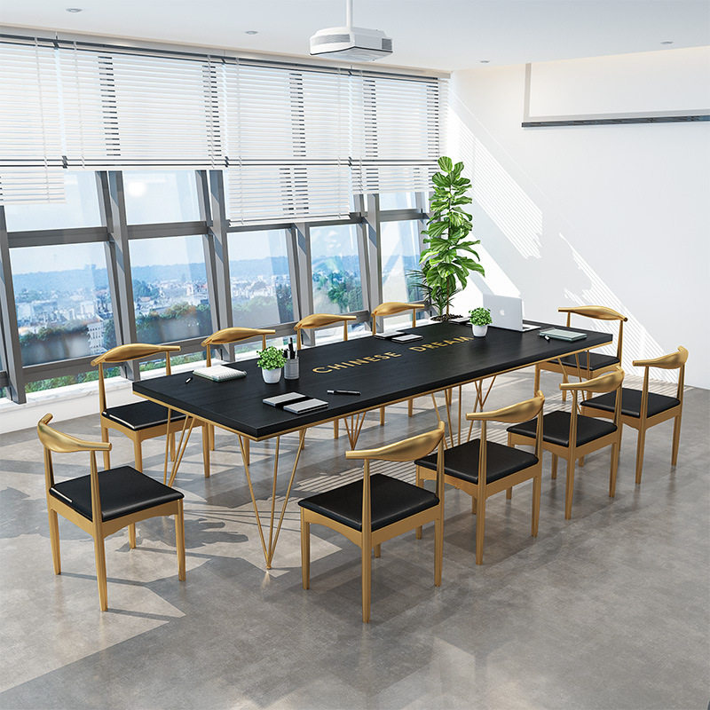 简约全实木职员办公桌公司会议室接待培训桌长条整板多人电脑桌,商业/办公家具,会议桌,淘宝优惠券,粉丝福利购,淘宝优惠卷