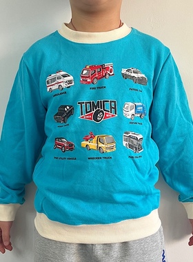 日单多美卡车儿童卫衣 外贸日系男童春季小汽车tomic*a休闲上衣