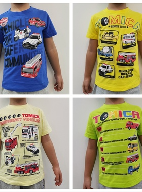 日单多美卡车儿童T恤 外贸日系男童夏季卡通小车tomic*a短袖上衣