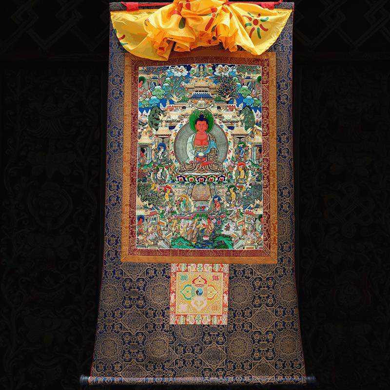 极乐世界矿物颜料微喷唐卡画 藏传密宗高清定制佛像菩萨精裱画像|msdalam kategori Ciri-ciri kraftangan, Minoriti mempunyai kraf, ciri-ciri Tibet, Tibetan Thangka - dari Buy2taobao.com untuk memberikan perkhidmatan ejen Taobao profesional membeli