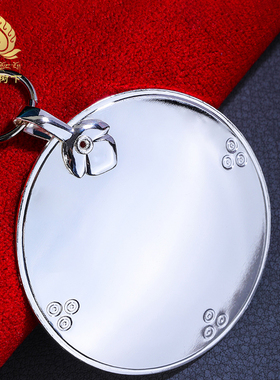 菩提树下铜镜手工打磨镜凸镜凹面镜吉祥铜镜随身挂坠挂件铜镜