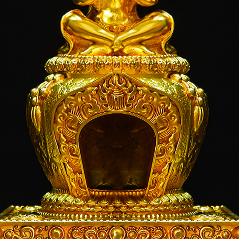 藏式铜鎏金烟供香炉尼泊尔工艺护摩炉火供炉香薰炉家用精工摆件