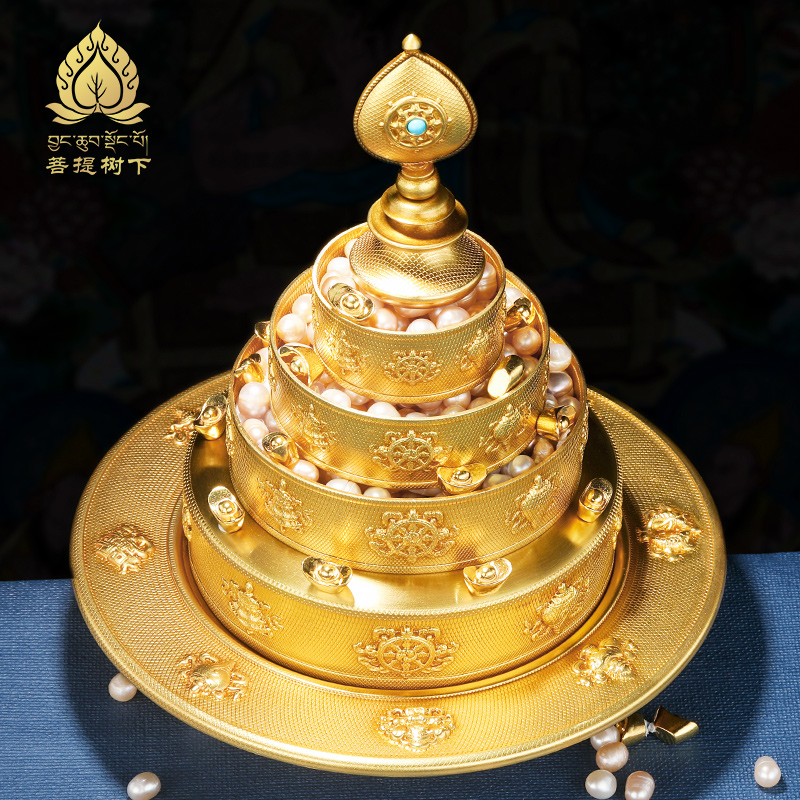 曼扎盘学院款曼扎盘设计铜曼扎盘八吉祥修盘供修曼茶罗全套大小号
