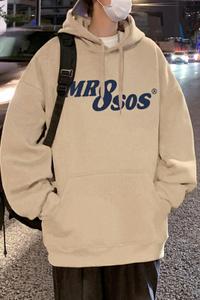 CM01FP60新款慵懒风复古纯棉连帽卫衣男帽衫宽松运动休闲外套图片