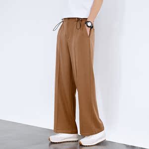 XZ304B-2-KZ508A新品直筒西裤松紧腰弹力垂感休闲裤图片