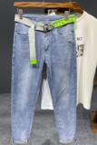 新品小脚牛仔裤休闲裤弹力白色刺绣挂拍XZ304B-2-KA622P68，男装牛仔裤，星座304A-1