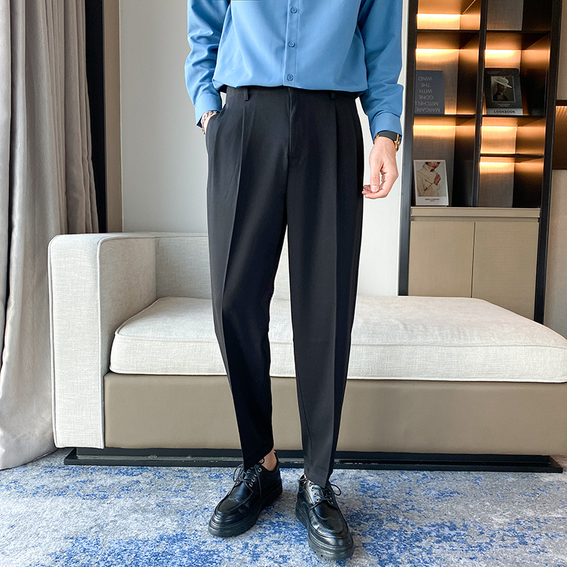 XZ304B-2-KZ511-A秋季潮流西裤弹力中腰九分垂感现货高品，男装西裤，星座304A