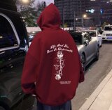 M021FP60新款休闲外套玫瑰字母连帽卫衣男宽松情侣装，男装卫衣，星座304A