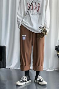 XZ304B-2-KZ516秋冬垂感休闲大直筒松紧腰西裤弹力高品质图片