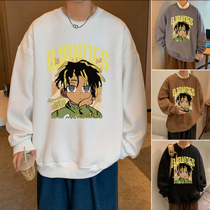 美式高街卫衣男春秋季复古男装情侣重磅hiphop潮牌上衣服宽松外套图片