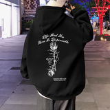 M021FP60新款100%全棉玫瑰字母连帽卫衣男情侣装休闲外穿外套，男装卫衣，星座304A
