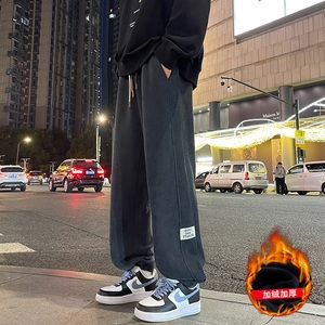 K899FP50加绒58新款加绒加厚灯芯绒裤子运动宽松束脚休闲裤保暖裤图片