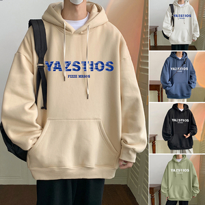 M007加绒CP55新品连帽卫衣男美式帽衫宽松加厚加绒保暖外套,貂领男士棉衣外套搭配图片图片