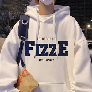 M012FP60加绒65新款卫衣男加绒加厚重磅连帽外套宽松休闲情侣上衣图片