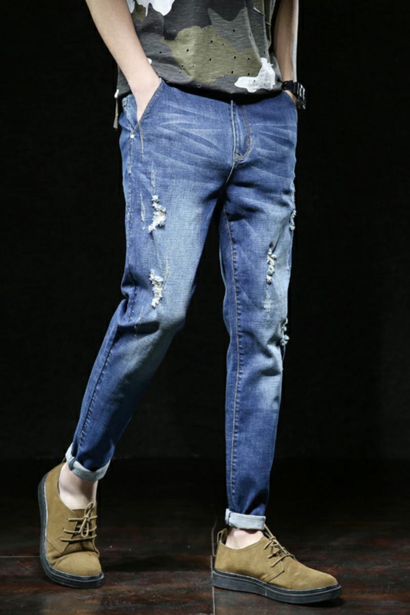 XZ304B-2-C秋冬高弹薄款修身牛仔裤透气舒适休闲,男装牛仔裤,星座304A