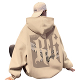 M003FP60加绒65新款100%全棉重磅套头宽松情侣外套休闲连帽卫衣，男装卫衣，星座304A