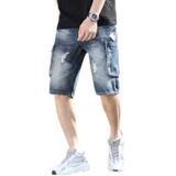 XZ304B-2-KZ705AAP50新款牛仔中裤五分裤大码潮流万件备货，男装牛仔裤，星座304A