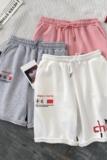 XZ304A-DK09CP30潮短裤男小众宽松薄款五分裤中印花工装裤，男装休闲裤，星座304A