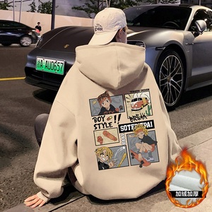 西海岸hiphop卫衣男春秋季学生帅气美式复古重磅高街vibe连帽外套图片