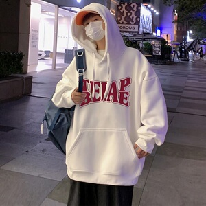 CM017FP60新款纯棉连帽宽松潮牌男装上衣套头帽衫情侣休闲外套图片