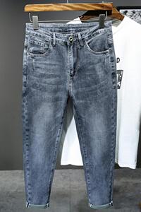 新品简约弹力力小脚牛仔裤休闲裤蓝灰色XZ304B-2-KT876P68图片