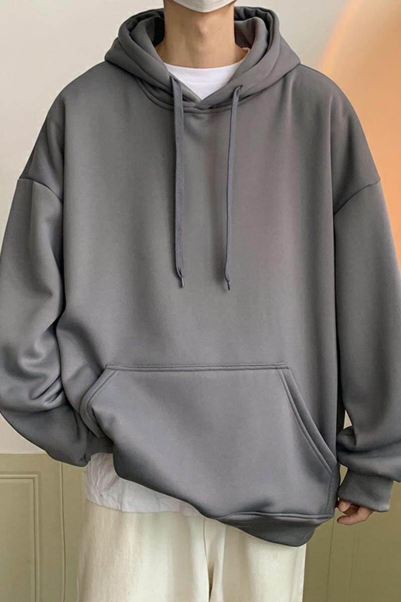 M001加绒CP45新品连帽卫衣男加绒美式重磅外套潮牌宽松帽衫纯色上,男装卫衣,星座304A