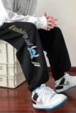 K830P45加绒55新款秋冬运动裤子男卫裤男士工装宽松束脚港风九分，男装休闲裤，星座304A