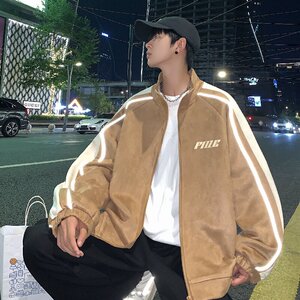 H185FP78新款麂皮绒夹克休闲宽松外套图片