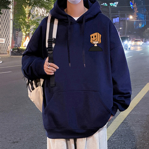 CM068FP60新款纯棉连帽卫衣大码宽松上衣服oversize休闲简约帽衫图片