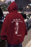 M021FP60新款休闲外套玫瑰字母连帽卫衣男宽松情侣装，男装卫衣，星座304A