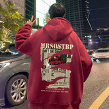 加绒加厚酒红色
