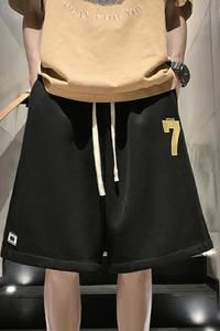 DK79FP40新款刺绣休闲运动短裤男休闲宽松阔腿五分裤