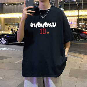 T690CP26夏季短袖T恤男宽松半袖男装动漫卡通印花体恤上衣图片