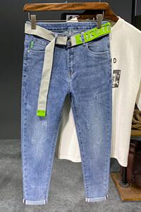 新品高弹高品质牛仔裤休闲裤送腰带XZ304B-2-KA617P65图片