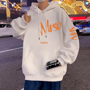 CM08FP60加绒65新款纯棉连帽卫衣男宽松加绒加厚外套休闲图片