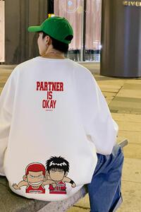 W313DP35新款灌篮卡通动漫印花卫衣男灌篮高手打底长袖无帽外套图片