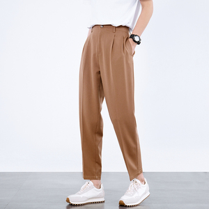 XZ304B-2-KZ511-C秋冬弹力小西裤束脚松紧腰垂感薄款修身休闲,男装西裤,星座304A